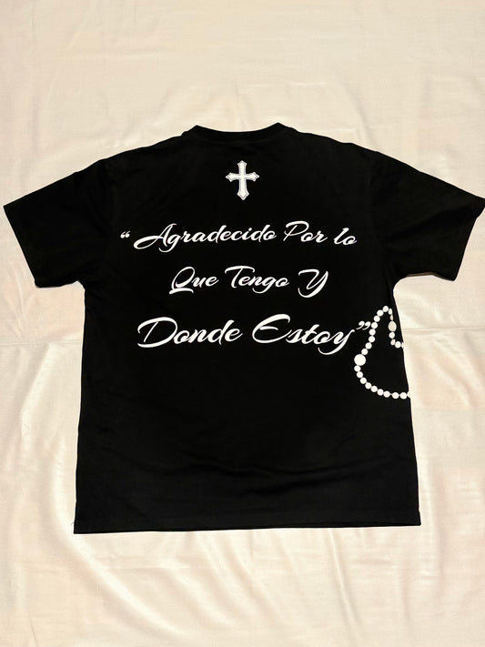 Black White Rosary T-shirt