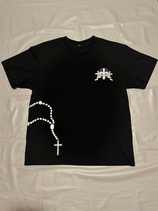 Black White Rosary T-shirt