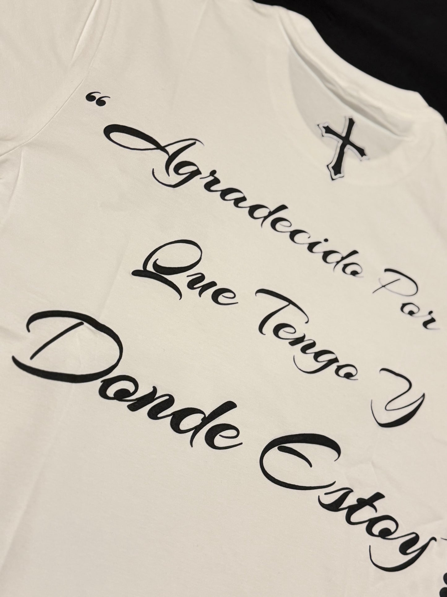 White Black Rosary T-Shirt