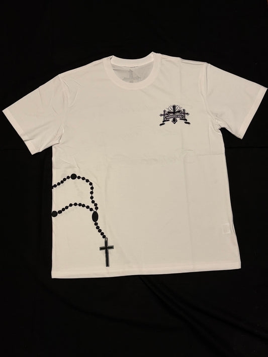 White Black Rosary T-Shirt
